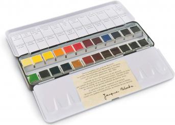 Blockx Schmuck Aquarellkasten aus Metall, 24 1/2 Näpfchen 