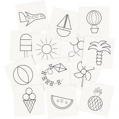 Memory - Spiel, Weiß 7x7cm, 400g/m² 