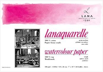Lanaquarelle Block rau 300g/m², 23x31cm, 20 Blatt 