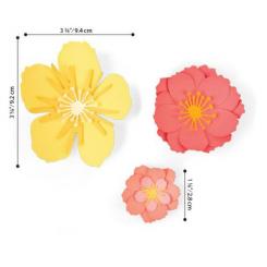 Sizzix Thinlits Die Set Stanz- schablone, Florale Blüte, 7-teilig 