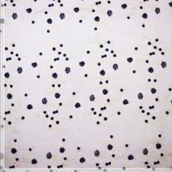 Woven pl stitched flowers spitze 