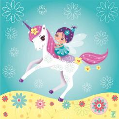 Stoff Einhorn 30x30cm 