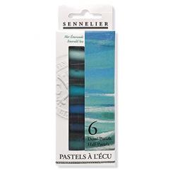Sennelier 6 1/2 Softpastelle Set Ecu Smaragdmeer 