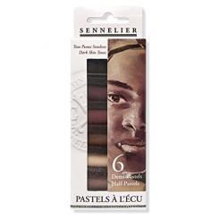 Sennelier 6 1/2 Softpastelle Ecu Dunkle Töne 