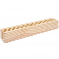 Holzständer für Metall Ringe und Postkarten 26 x5 x 4 cm, 3 Schlitze 