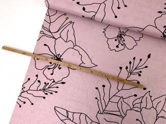 Baumwoll Musselin Fibre Mood Beige und Pink 