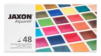 JAXON Aquarellkasten 48 1/2 Näpfe im Metallkasten 