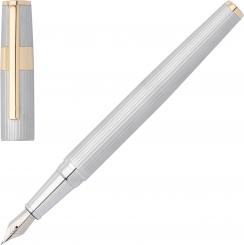 Hugo Boss Füllfederhalter Gear Pinstripe Silver/Gold 