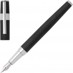 Hugo Boss Füllfederhalter Gear Pinstripe Black/Chrome 