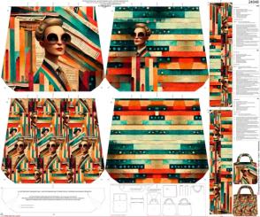 Baumwollstoff Mrs. Governor  Panel 125x150cm 