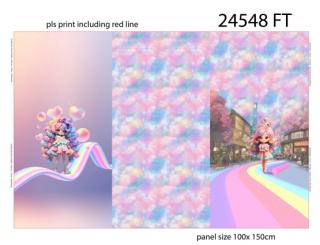 Baumwolljersey Rainbow Girl  Panel 100x150cm 