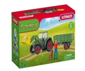 Schleich Farme World Traktor mit Anhänger 