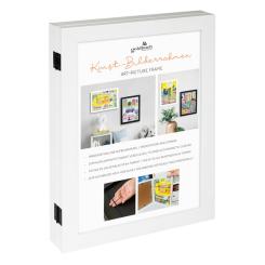 Kunst-Bilderrahmen Art Picture Frame Weiss,24x33cm für bis zu 150 Blätter 