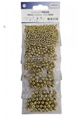 Kunsstoffperlen Gold sortiert 