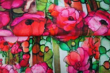Baumwolljersey Bunch of Flowers Digital printed jersey, Breite 150cm 