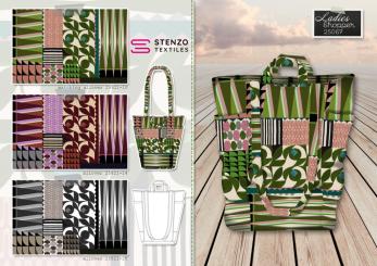 Taschen Stoff Panel  Digital grün 100% Cotton Panel 150x 150 cm 