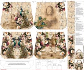 Taschen Stoff Panel Digital Romantik 100% Cotton Panel 155x150cm 