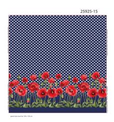Taschen Stoff Panel  Poppy Field in Blue, Panel 150x150cm 