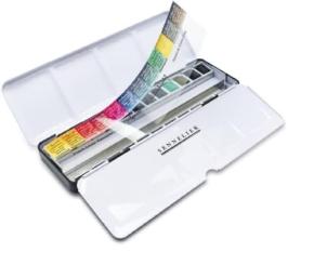 Sennelier Gouache Aquarelle 12 1/2 Näpfchen + Zubehör 