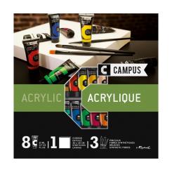 Sennelier Acrylfarbe Campus 8 Tuben 21ml + Zubehör 