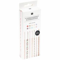 DIY Freundschaftsarmbänder Set Pastel Colours 