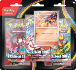 Pokémon Mega Entwicklung ME04 Wachsendes Chaos Glutexo 3er-Pack 