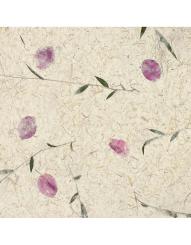 Maulbeer-/Reispapier mit Blumen Bougainville, ca. 160g, 80x55cm 