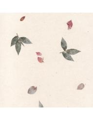 Gampi Papier mit Blumen und Blättern ca. 90g, 29,7x21cm 