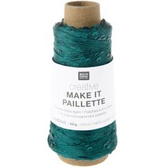 Creative Make It Paillette 50g 305m Beilaufgarn Petrol Fb.003 