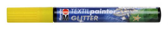 Textil Painter gelbGlitter 3mm Spitze 