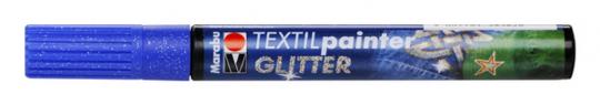 Textil Painter blauGlitter 3mm Spitze 