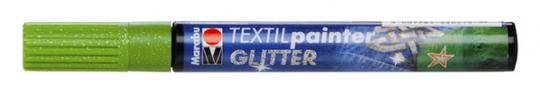 Textil Painter grünGlitter 3mm Spitze 