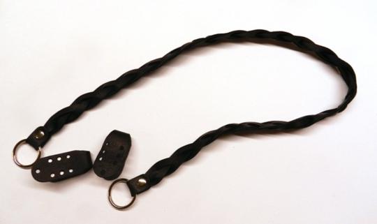 Griff 96x2 cm, leder schwarz 