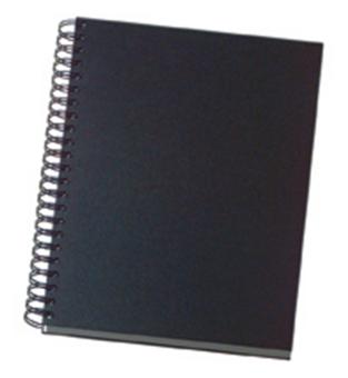 Skizzenbuch Deko schwarz A5 Spiralheftung, 62 Seiten, 140 g/m², 
