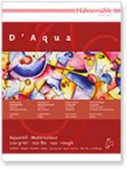 Aquarellblock D'Aqua, 17x24cm 30 Blatt, 220 g/m², naturweiß, rau 