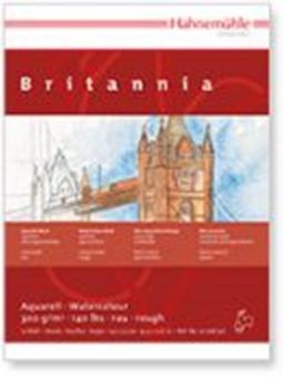 Aquarellblock Britannia rau 300g/m², 30x40cm, 12 Blatt, naturwei 
