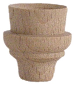 Lichtertülle 14mm hoch 27mm aus Holz 