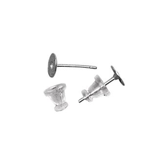 Ohrstecker mit Platte, 6mm 