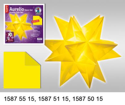 Aurelio-Stern,30x30cm, Gelb 115g, 33 Blatt 