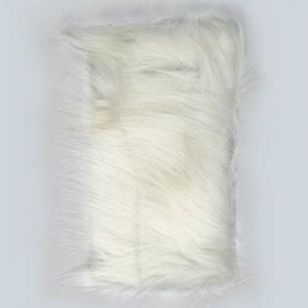 Langhaarplüsch 20 x 35 cm weiß 80% Polyacryl,20% Polyester 