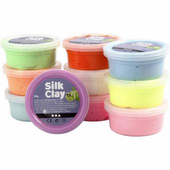 Silk Clay Sotiment Basic II,10 Farbe Neonfarben 