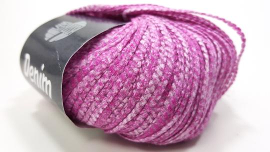 Wolle Denim, Pink/Weiß Lana Grossa 