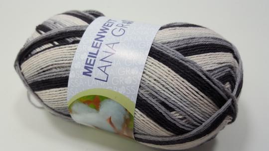 Meile 100 Solo Cotone Holiday, 4008  Lana Grossa, Sockenwolle 
