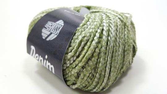 Wolle Denim, Grün/Weiß Lana Grossa 