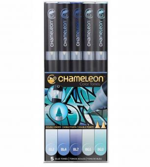 Chameleon 5er Stifte-Set, Blautöne 
