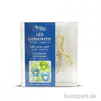 LED Lichterkette, 10 LED Länge 1m 