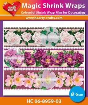 Magic Schrumpfbanderole Rose metallic, 6 cm Durchmesser 