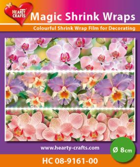 Magic Schrumpfbanderole Orchideen, 8 cm Durchmesser 