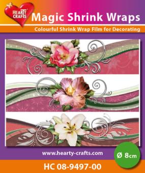 Magic Schrumpfbanderole Blüten Romantic, 8 cm Durchmesser 