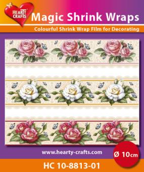 Magic Schrumpfbanderole Rosen,10 cm Durchmesser 